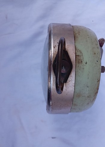 Antika FLEVRON Bej ve Gri Metal Masa Saati - Görsel 3