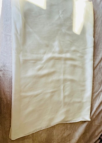 Kadın Beyaz İpek Dokulu Şal - Görsel 6