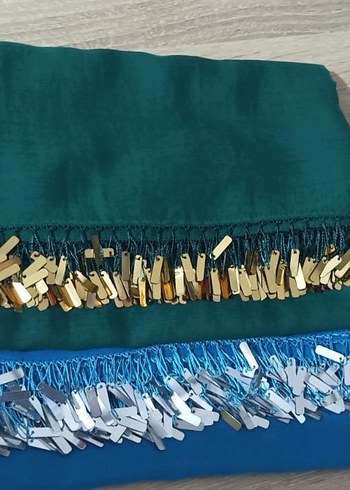 Püsküllü Turkuaz Bohem Kadın yazma - Görsel 6