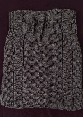 Antrasit Gri Erkek Çocuk Örgü Yelek - Görsel 2