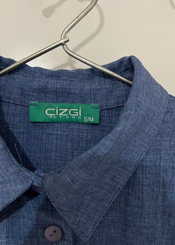 Mavi Uzun Kollu Kadın Gömlek - Görsel 2