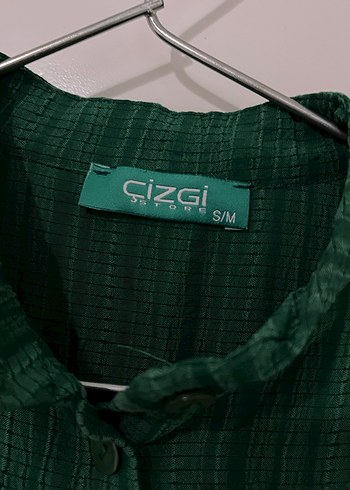 Yeşil Bol Kesim Uzun Kadın Tunik - Görsel 2