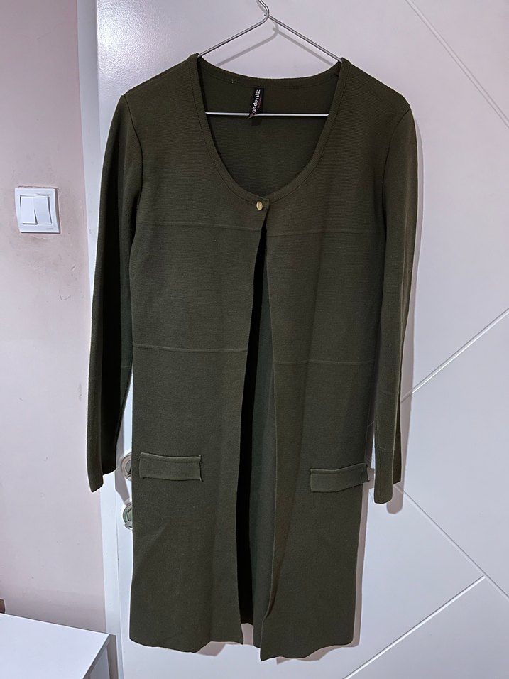 Dökümlü Kesim Uzun Kadın Hırka - Görsel 2