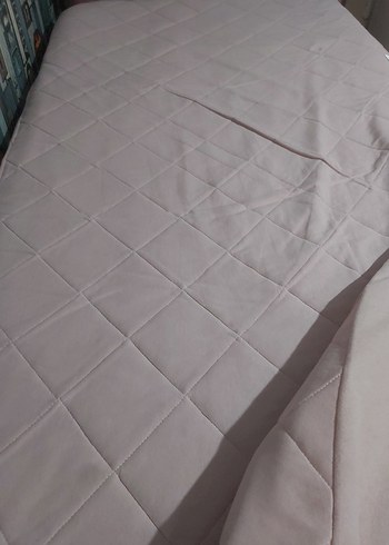 Pembe Düz Kapitone Yatak alezi - Görsel 5