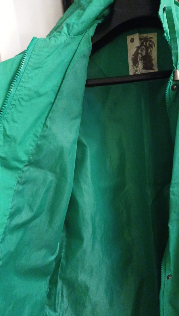 Fermuarlı Yeşil Midi Kadın Yağmurluk - Görsel 5