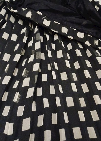 Kadın Siyah Pilili Uzun Etek - Görsel 6