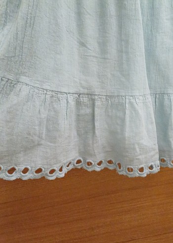 Gri Nakışlı Uzun Bohem Keten Elbise - Görsel 4