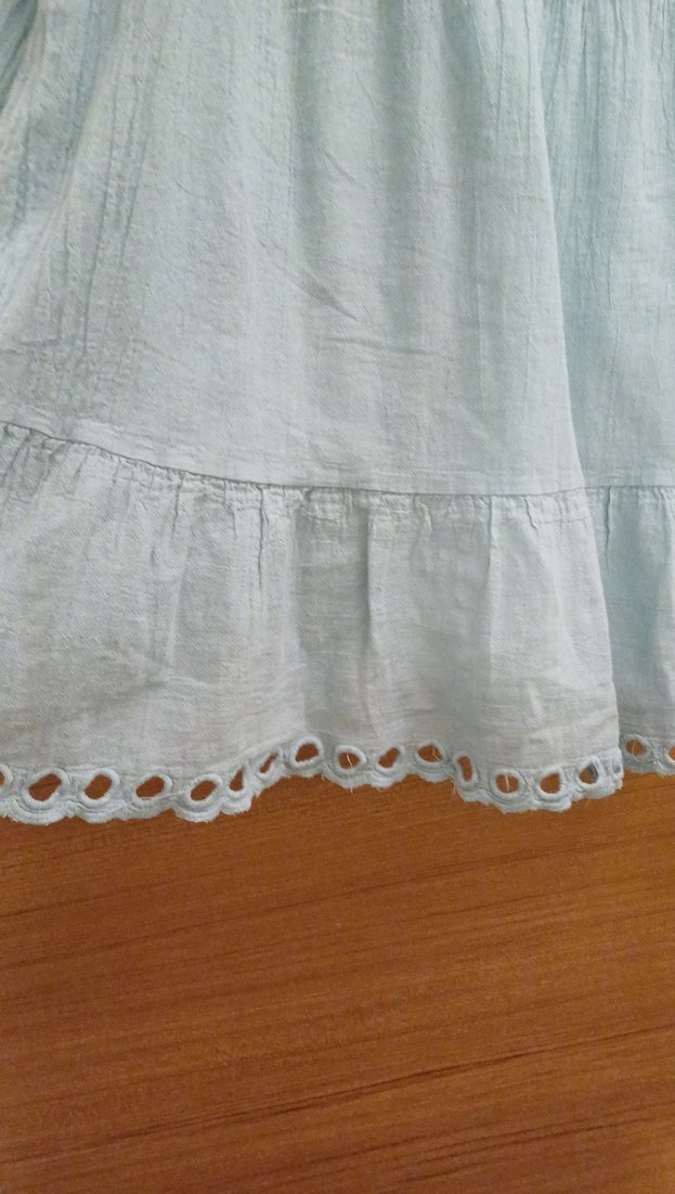 Gri Nakışlı Uzun Bohem Keten Elbise - Görsel 4