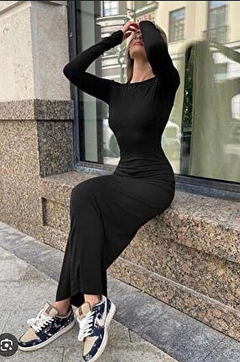 Siyah madmex elbise