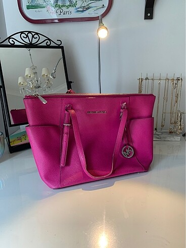 Pembe michael kors çanta orijinal