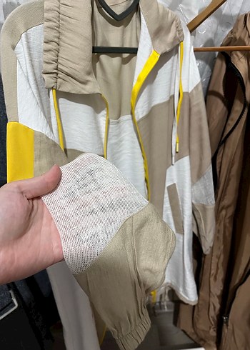 Bej Keten Salaş ceket/tunik - Görsel 2