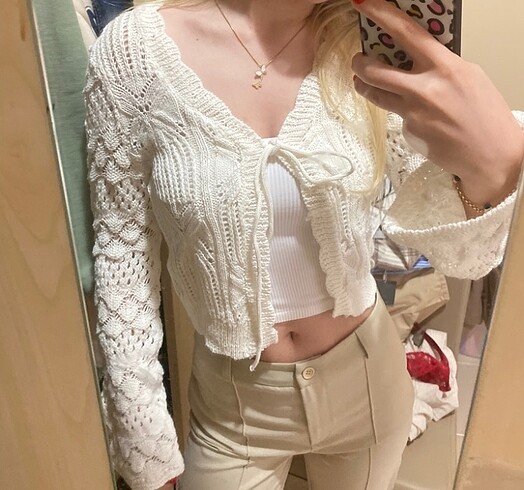 Crop hırka