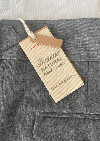 Gri Regular Fit Keten Erkek Pantolon - Görsel 4