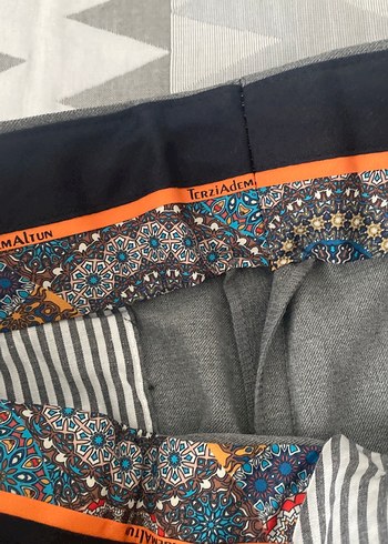 Gri Regular Fit Keten Erkek Pantolon - Görsel 2