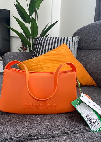 Benetton Turuncu Kadın El Çantası