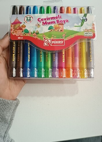 Beden Renk MİKRO Mum Boya renkli 12li