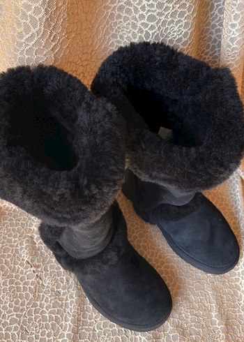 Ugg Gri Kürklü Kadın Günlük Topuklu Bot