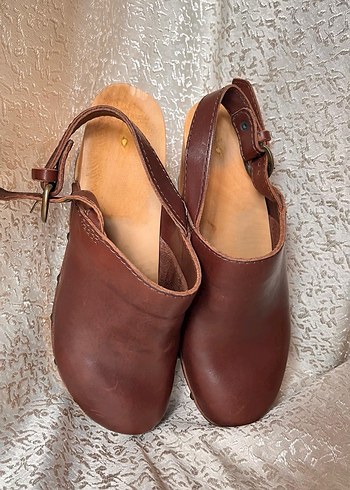 Kahverengi Nakışlı Kadın Kot Platform Topuklu - Görsel 8