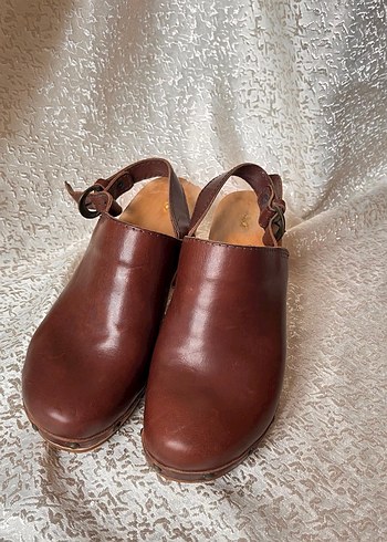 Kahverengi Nakışlı Kadın Kot Platform Topuklu - Görsel 9