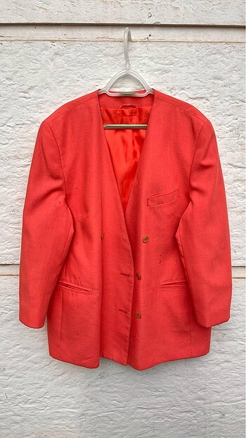 Pembe Vintage kadın ceket blazer