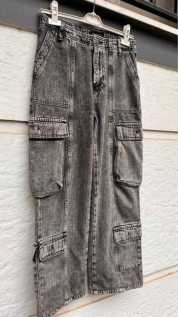 m Beden Bootcut Loose Kargo Jean 28 ????