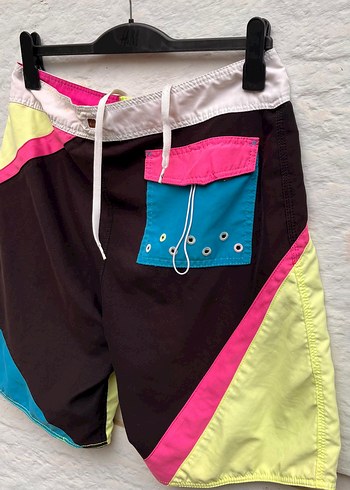 Renkli Mini Erkek Plaj Şortu - Görsel 6