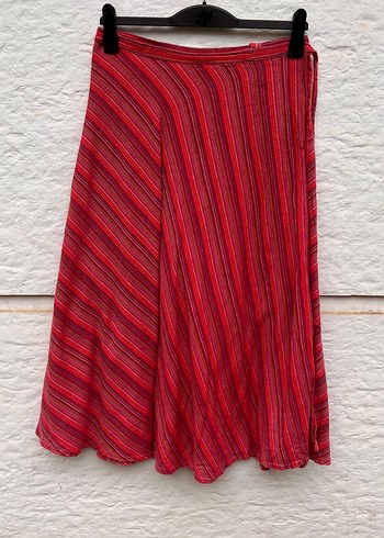 Renkli Çizgili Bohem Hamile Eteği - Görsel 5