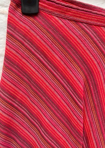 Renkli Çizgili Bohem Hamile Eteği - Görsel 4