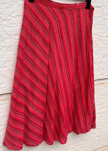 Renkli Çizgili Bohem Hamile Eteği - Görsel 7