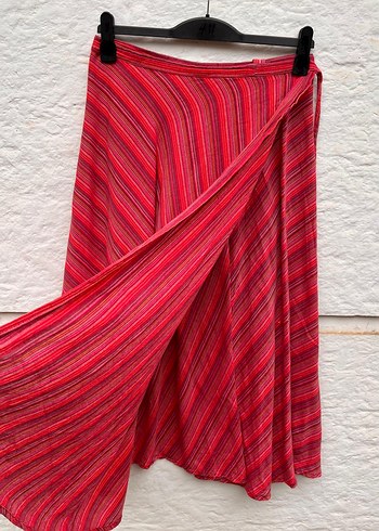 Renkli Çizgili Bohem Hamile Eteği - Görsel 3