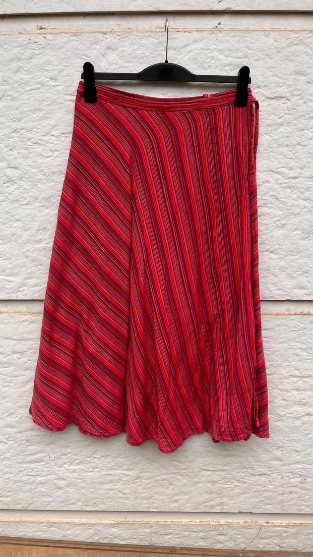 Renkli Çizgili Bohem Hamile Eteği - Görsel 5