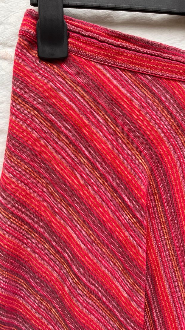 Renkli Çizgili Bohem Hamile Eteği - Görsel 4