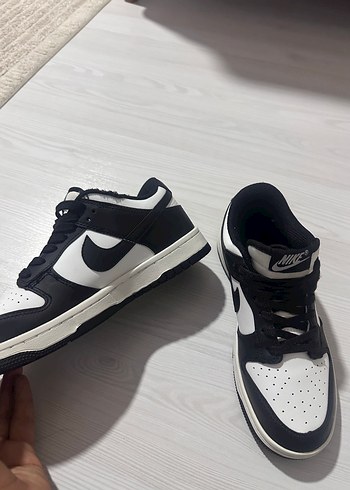 38 Beden Nike Dunk Low Siyah Beyaz Kadın Spor Ayakkabı