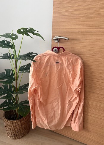 m Beden pembe Renk Uzun Kollu Pembe Pamuklu Erkek Gömlek