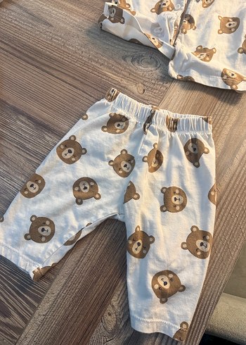 Uzun Kollu, Düğmeli Bebek pijama - Görsel 3