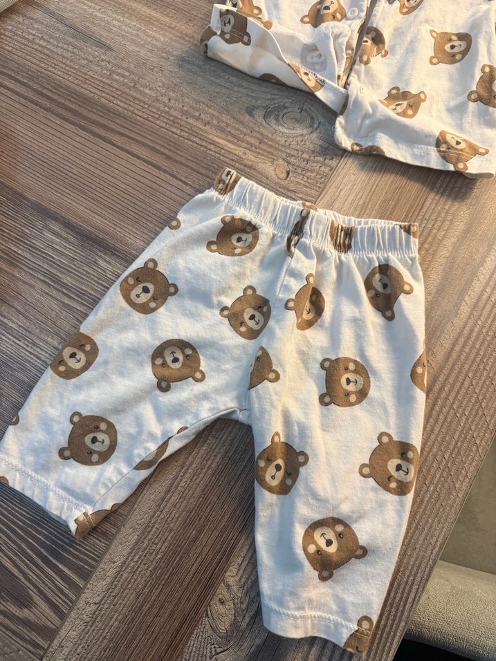 Uzun Kollu, Düğmeli Bebek pijama - Görsel 3