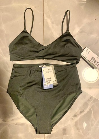 Kadın Haki İpli Bikini Takımı