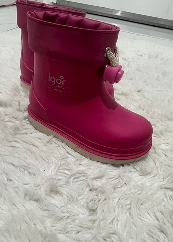 22 Beden pembe Renk Igor Kız Çocuk Pembe Lastik Bot
