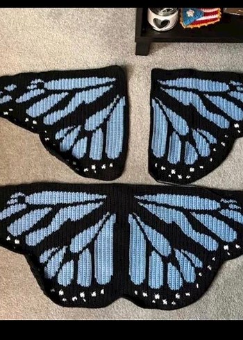 tığ işi viral kelebek hırka - Görsel 2