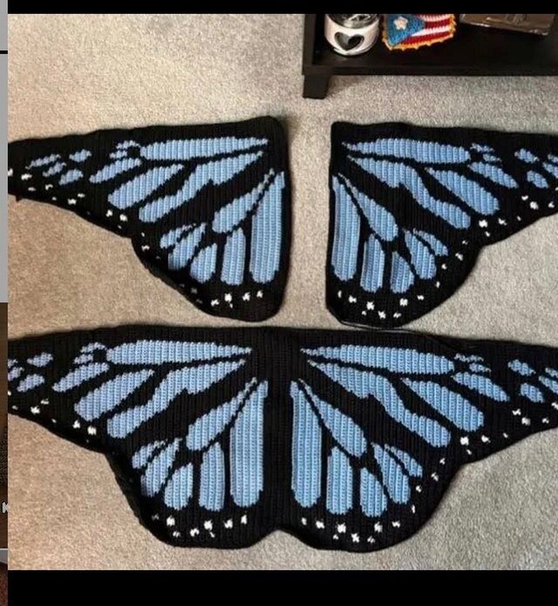 tığ işi viral kelebek hırka - Görsel 2