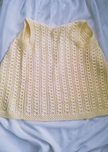 çeyizlik ve günlük örgü yelek - Görsel 9