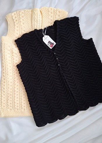 çeyizlik ve günlük örgü yelek - Görsel 2