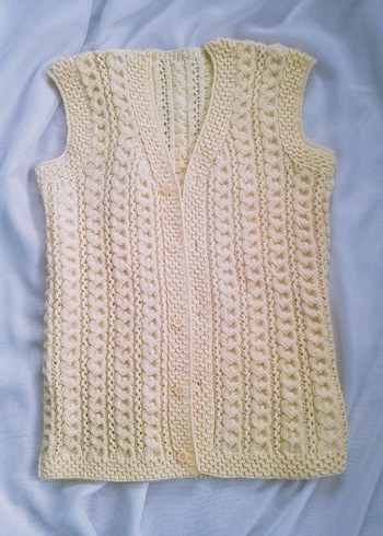 çeyizlik ve günlük örgü yelek - Görsel 4