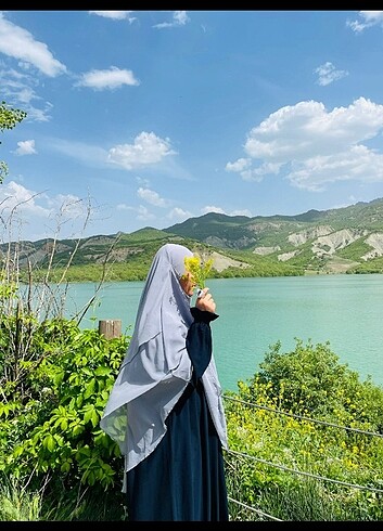 Beden Gri suffle khimar