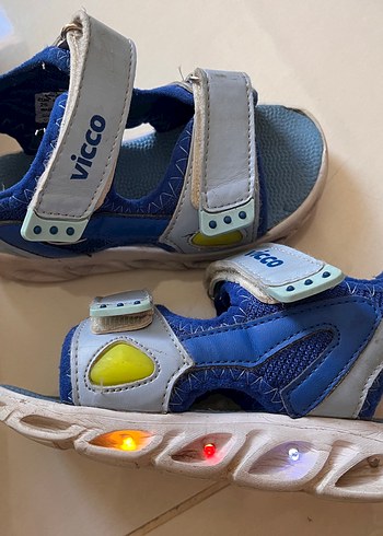 25 Beden mavi Renk Mavi Erkek Çocuk Cırt Cırtlı Spor Sandalet