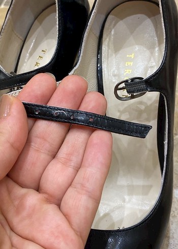 Tergan Siyah renkli Desenli Platform Topuklu Ayakkabı - Görsel 8