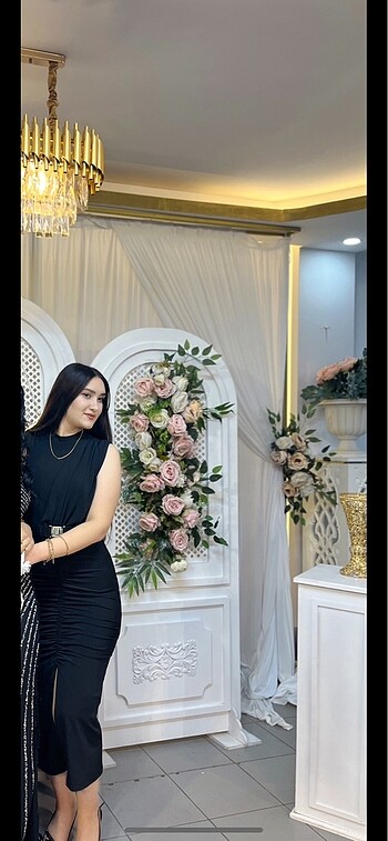 l Beden Siyah elbise