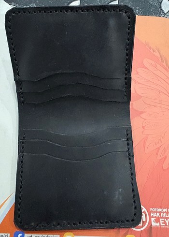 Sade Siyah Hakiki Deri Erkek Cüzdanı - Görsel 3
