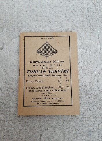Devri Daim Takvim, Muvakkit Yusuf Ziya Tokcan Tertibi