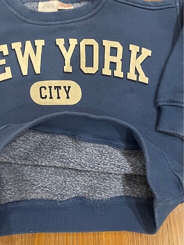 18-24 Ay Beden mavi Renk Zara içi pamuklu sweatshirt 18/24 ay